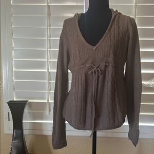 DKNY Women's V-Neck Sweater - Brown